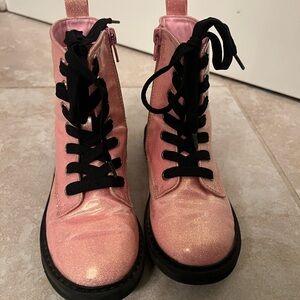 Thereabouts Pink Glitter Lace-Up Boots Girls size 13